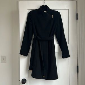 Michael Kors Wool Blend Asymmetrical Coat